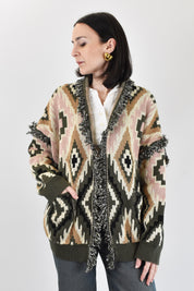 Cardigan rombi all over