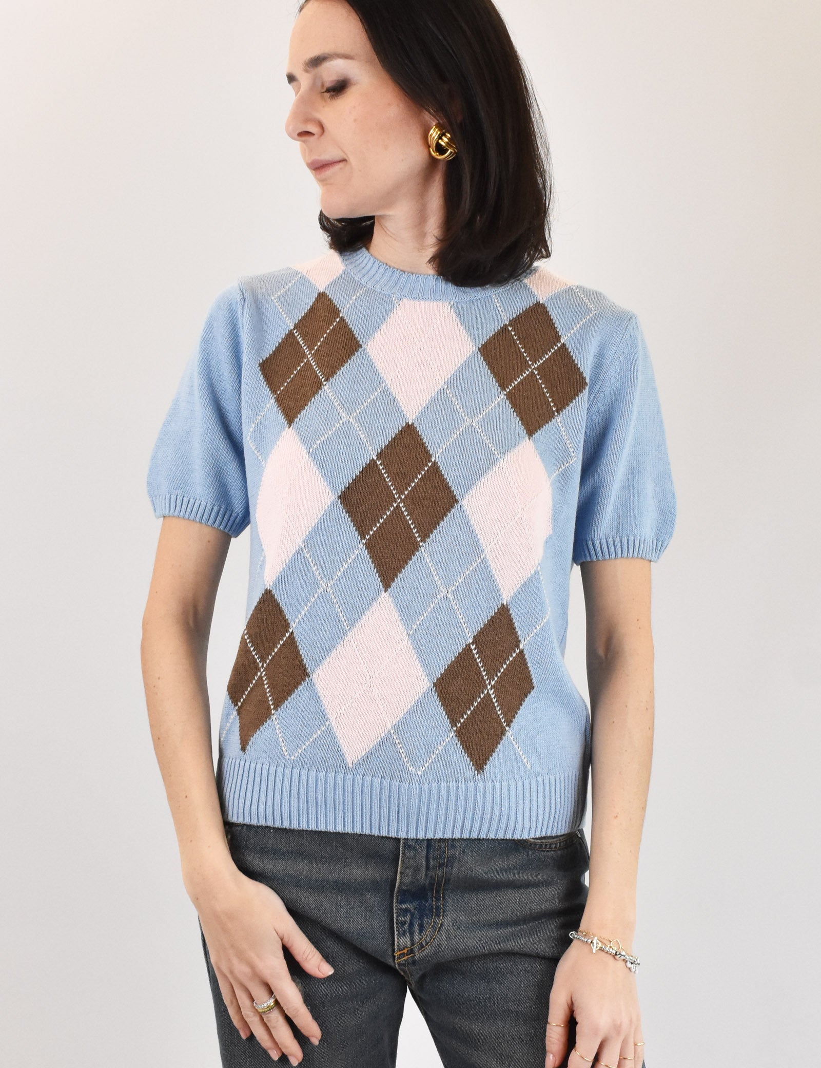 Pull rombi mezza manica