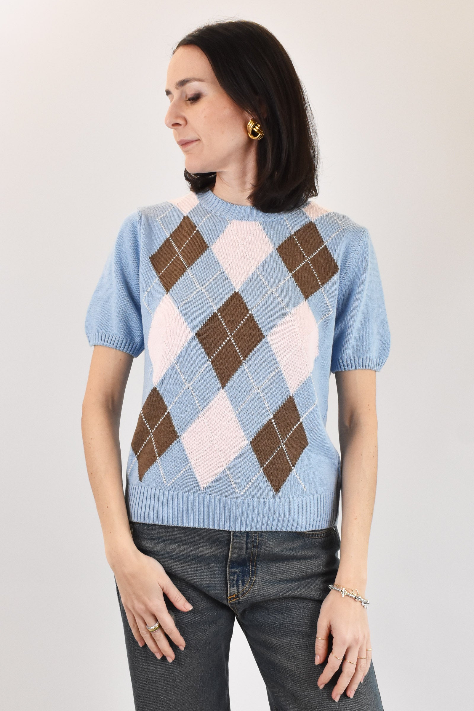 Pull rombi mezza manica