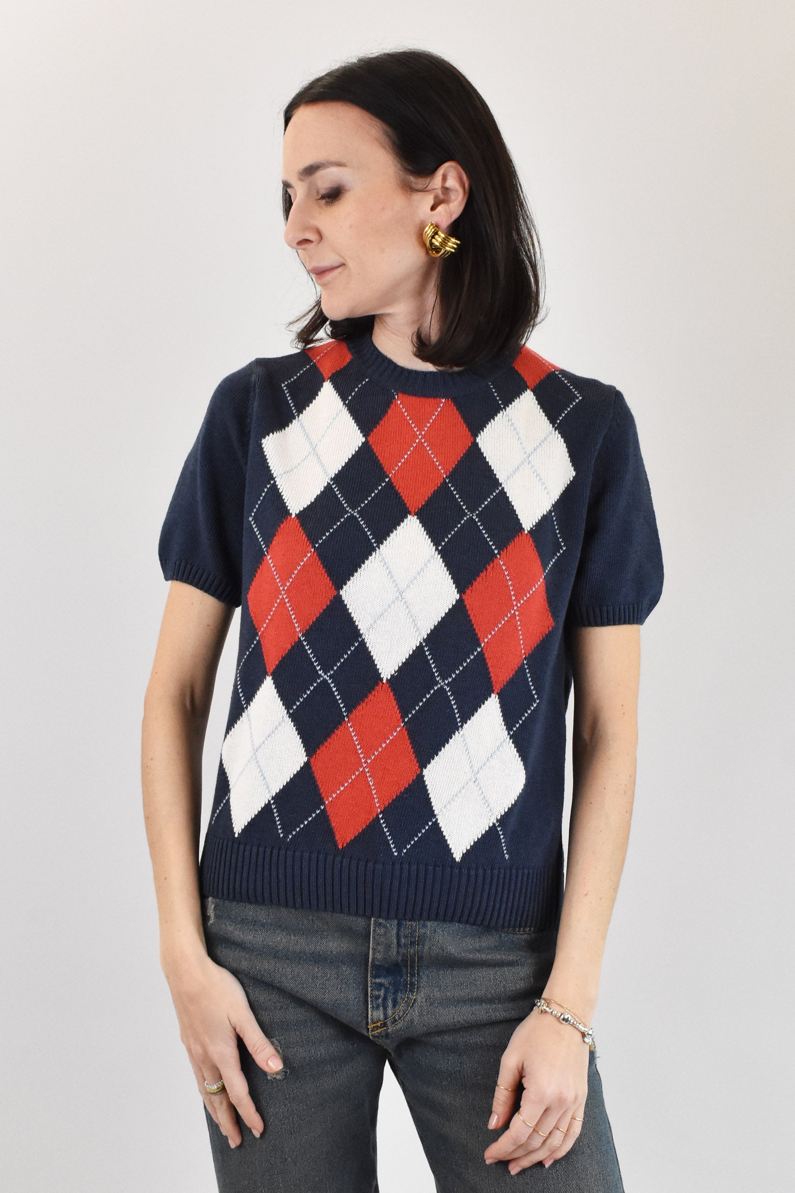 Pull rombi mezza manica