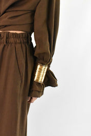 Camicia fluida con bracciali