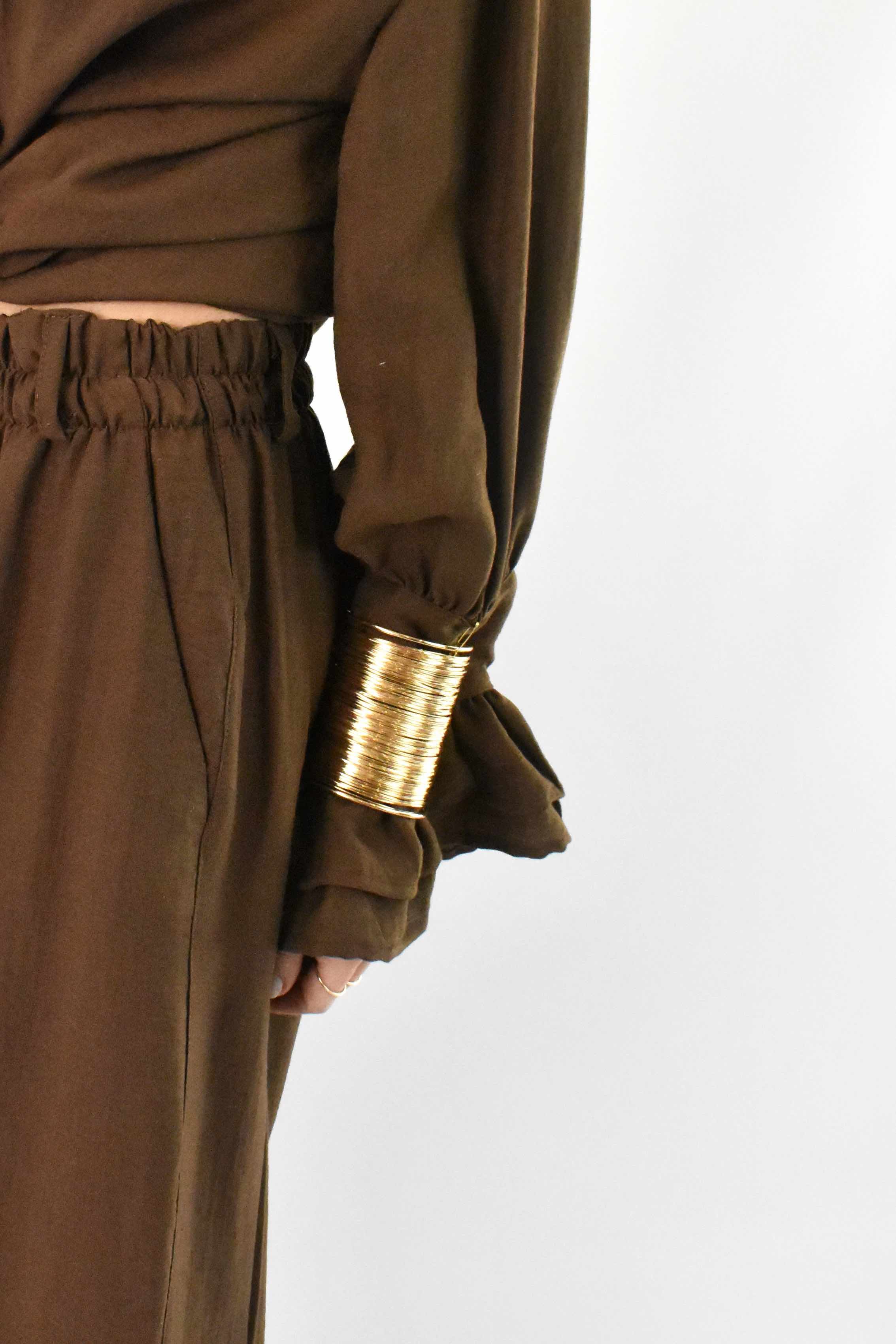 Camicia fluida con bracciali