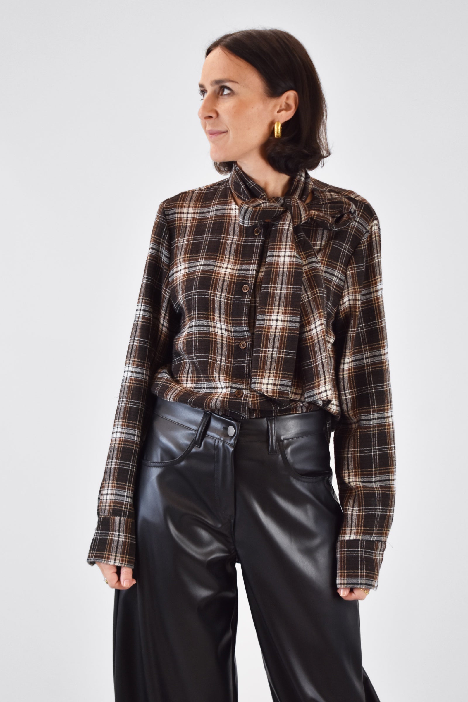 Camicia tartan fiocco