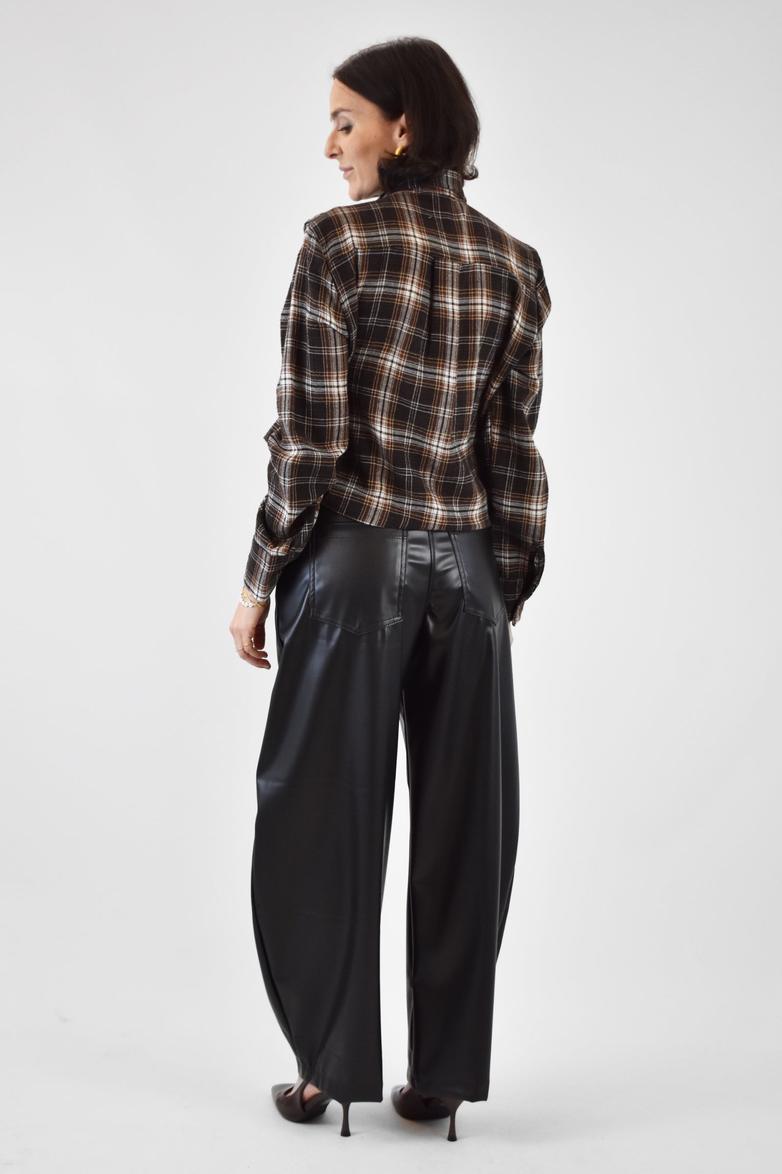 Pantalone balloon ecopelle