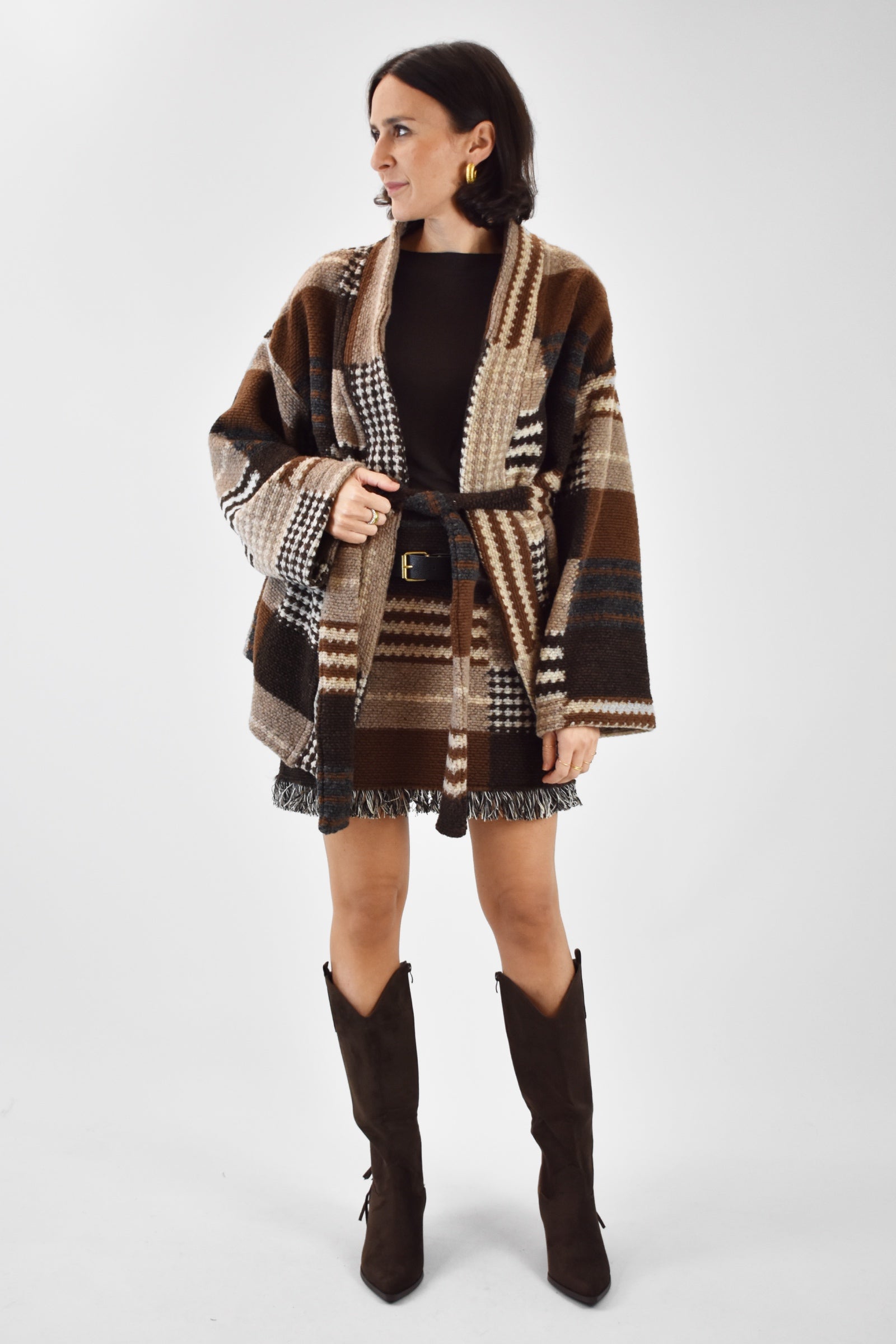 Maxi cardigan lavorato