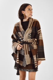 Maxi cardigan lavorato