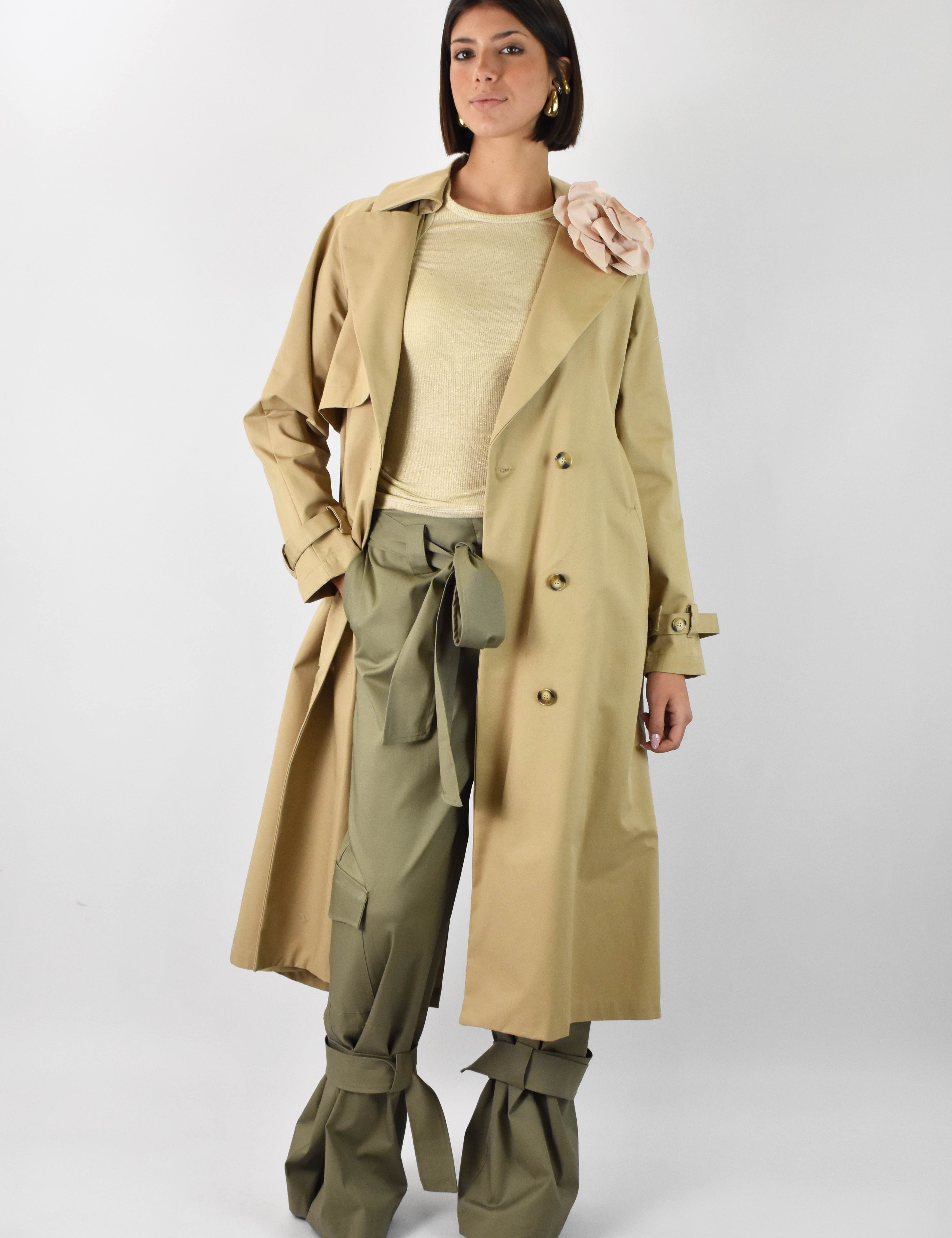 Trench lungo cotone