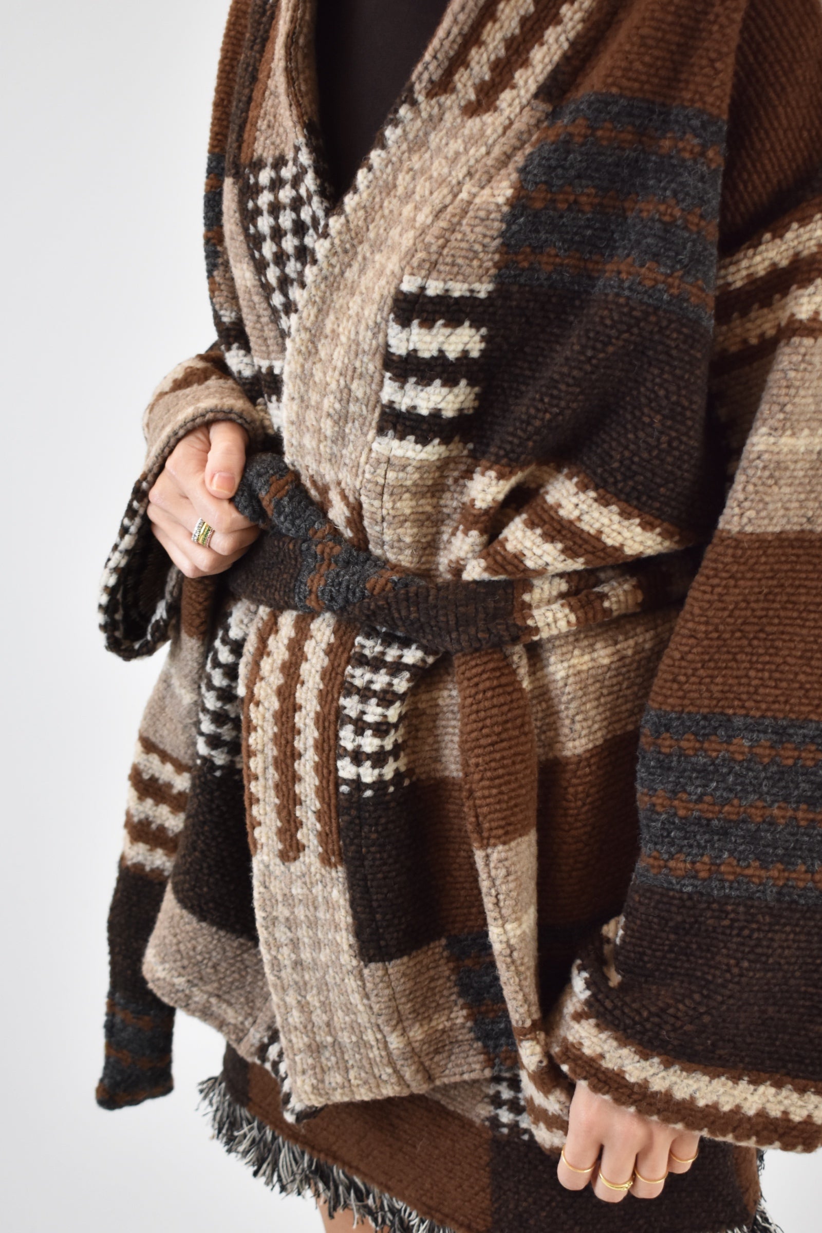 Maxi cardigan lavorato