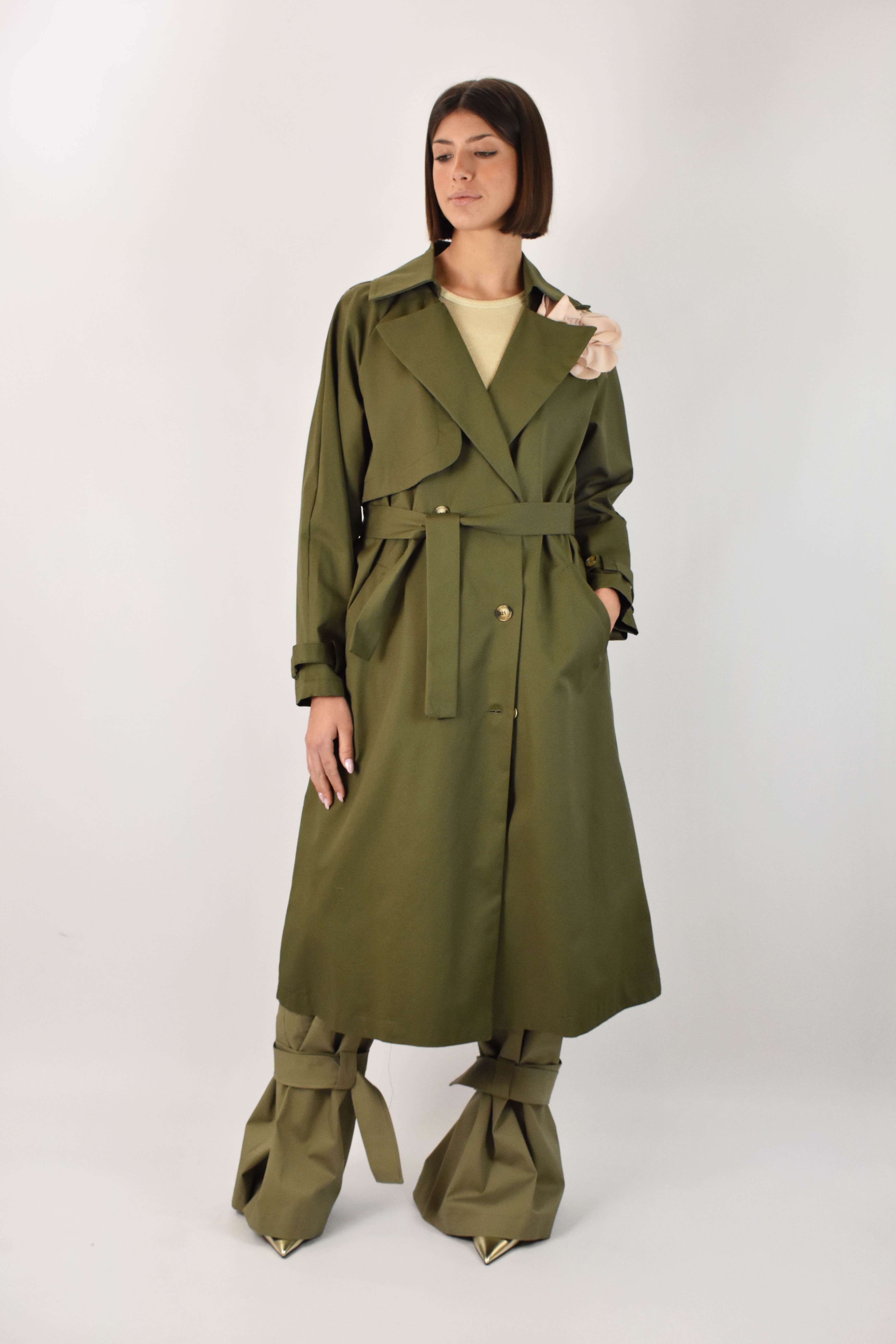 Trench lungo cotone