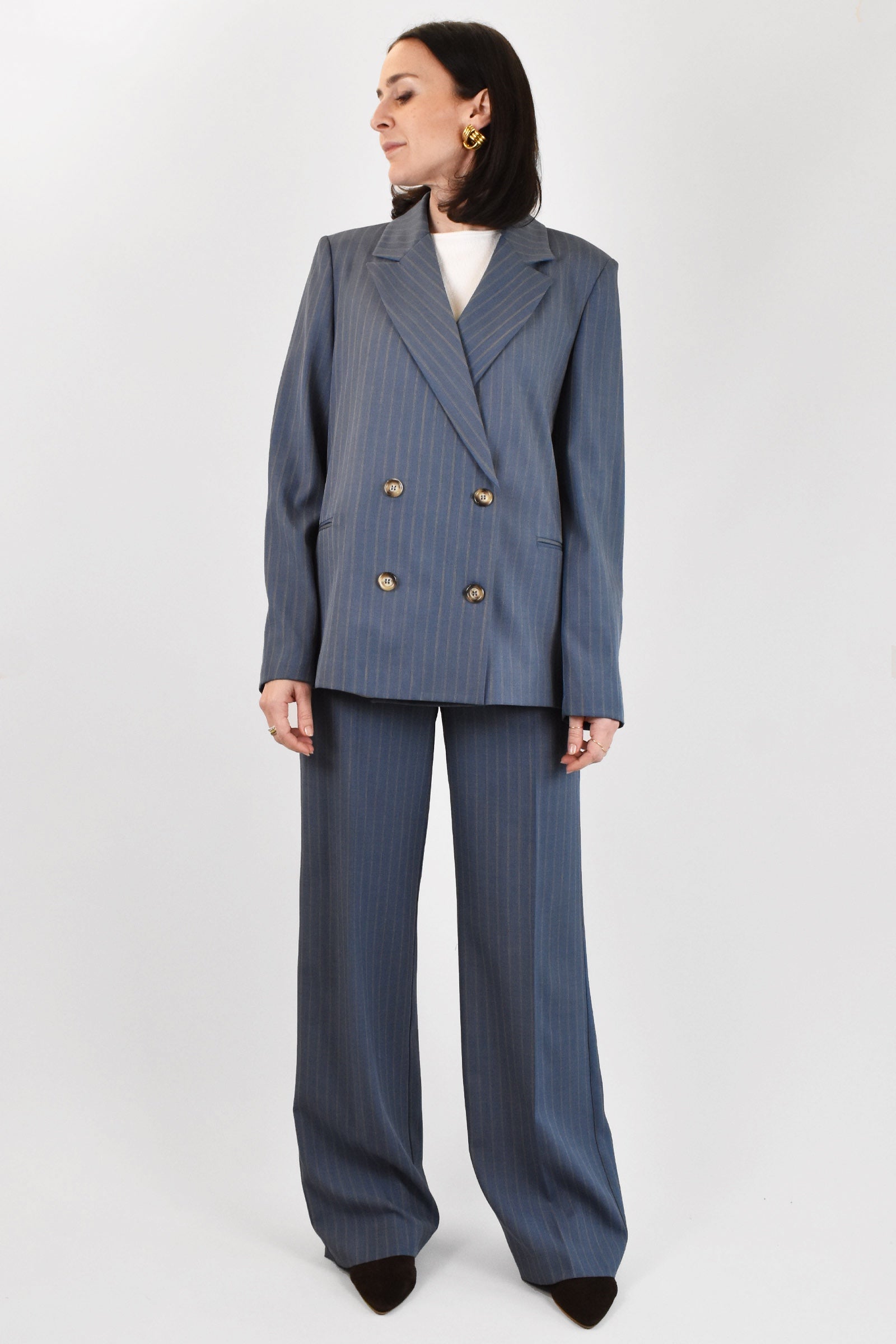 Pantalone palazzo gessato