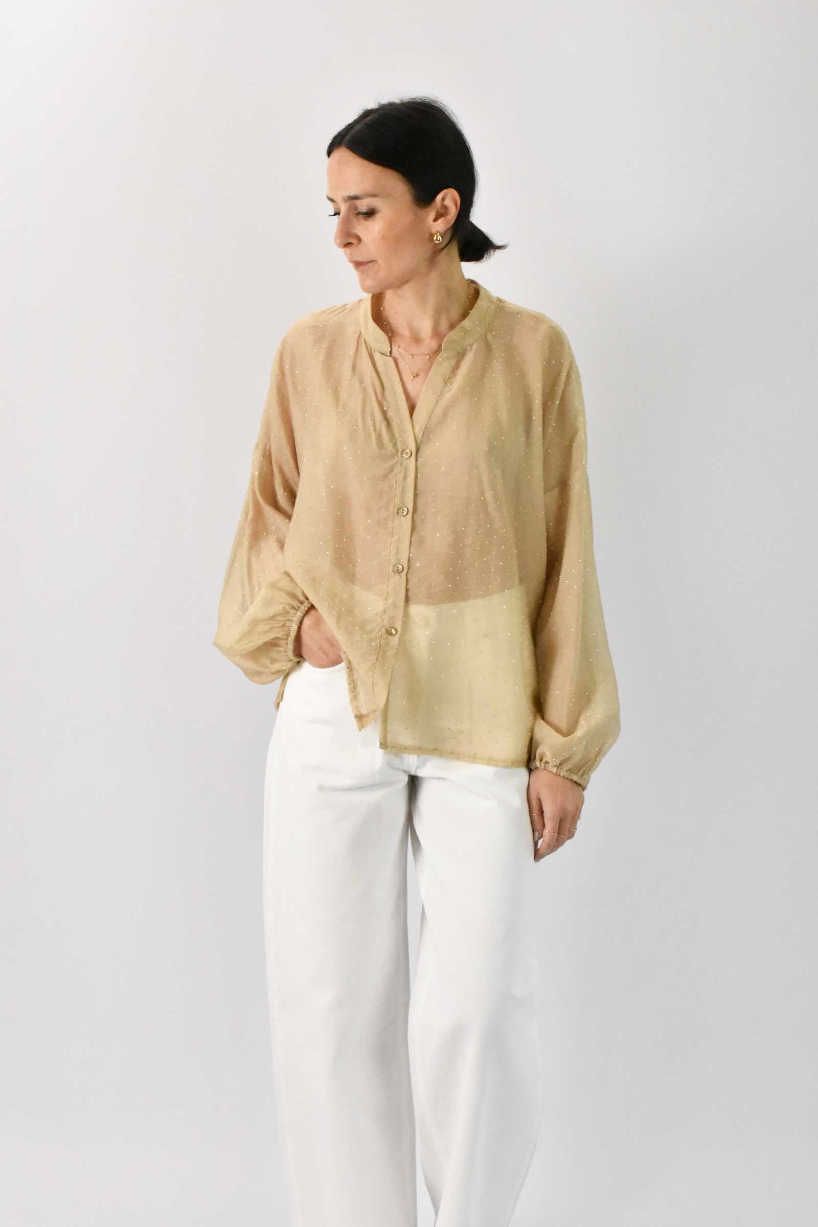 Camicia coreana strass