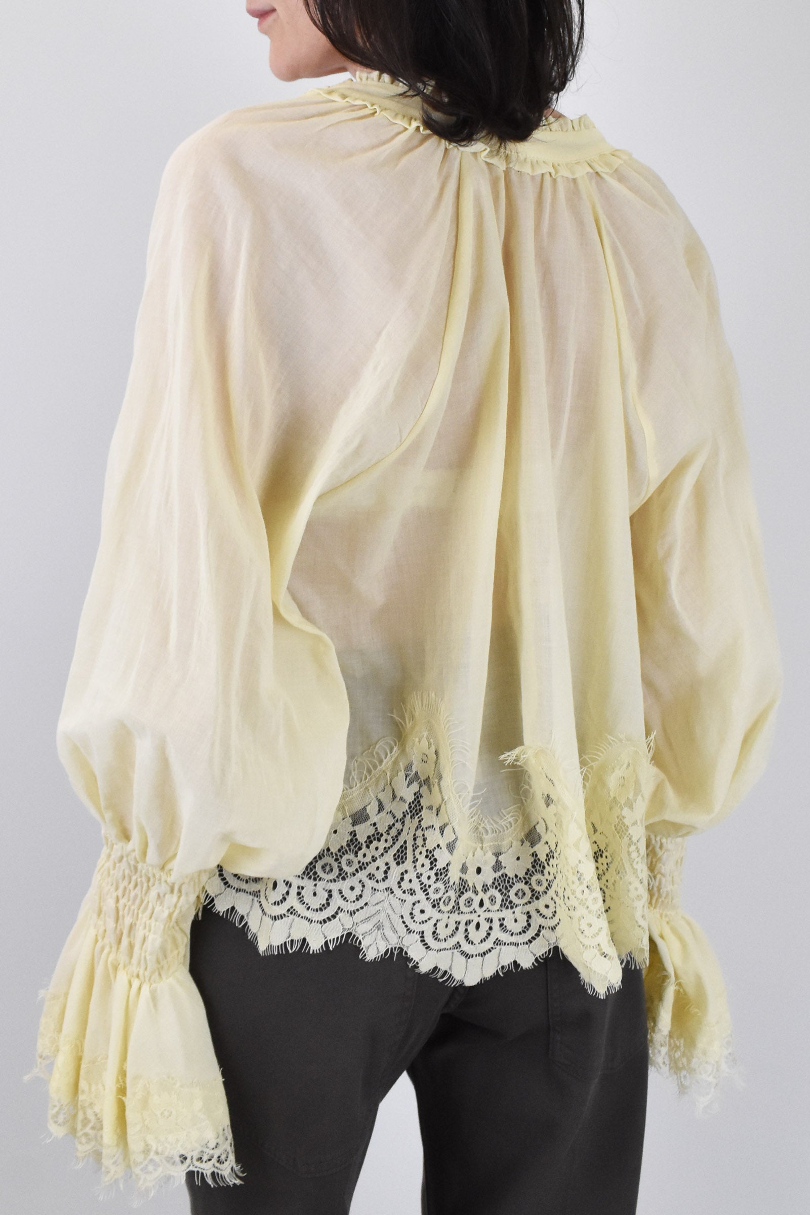 Camicia mussola e pizzo