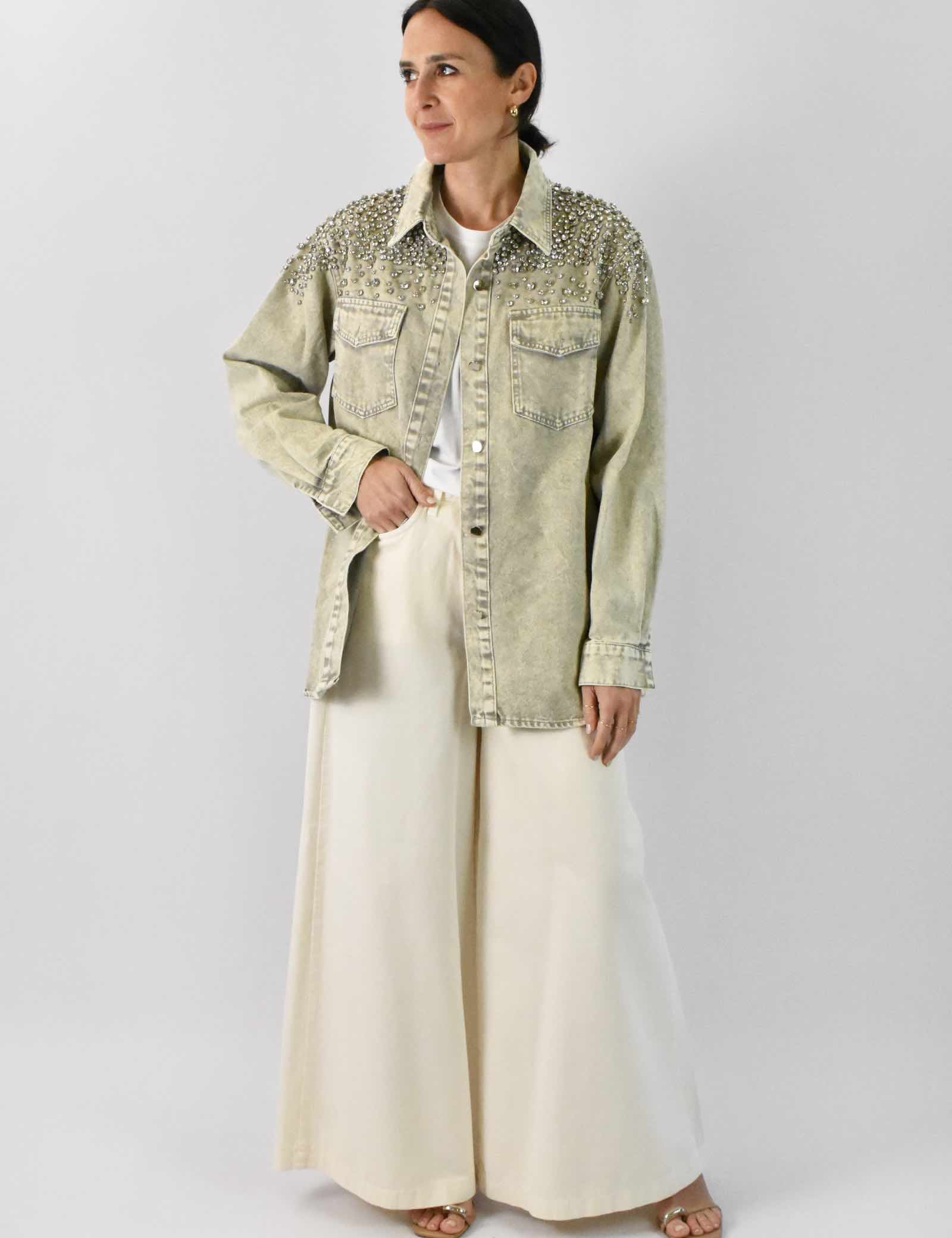 Camicia jeans STRASS