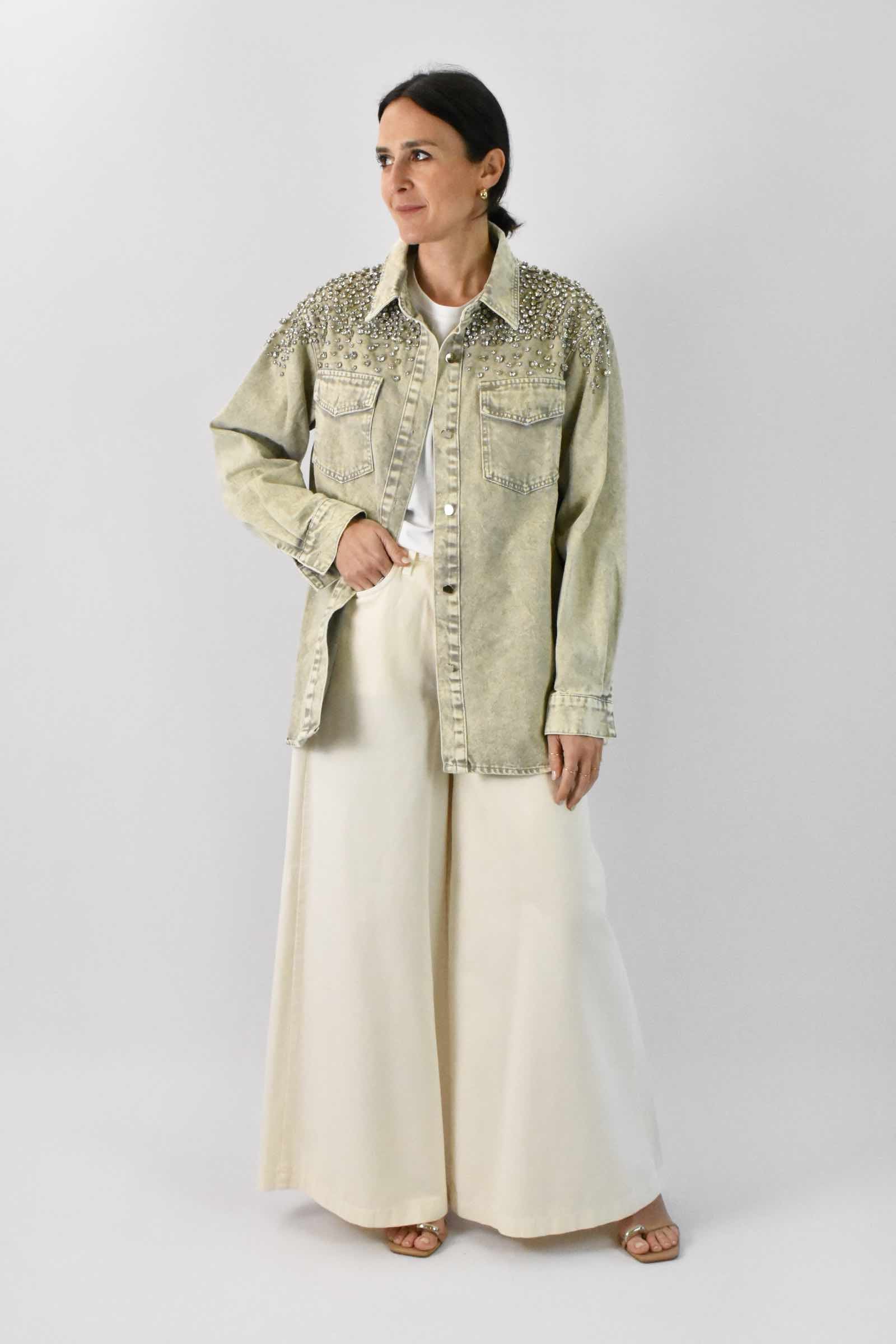 Camicia jeans STRASS