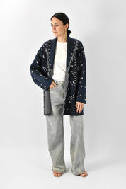 Cardigan bandana con frange