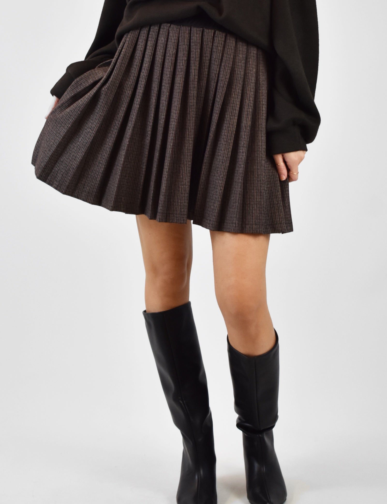 Minigonna pieghe elastico