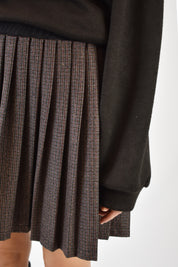 Minigonna pieghe elastico