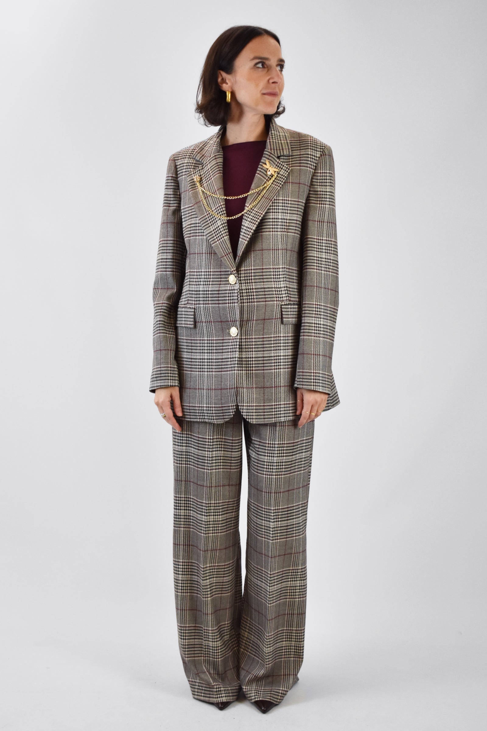 Pantalone con cintura galles