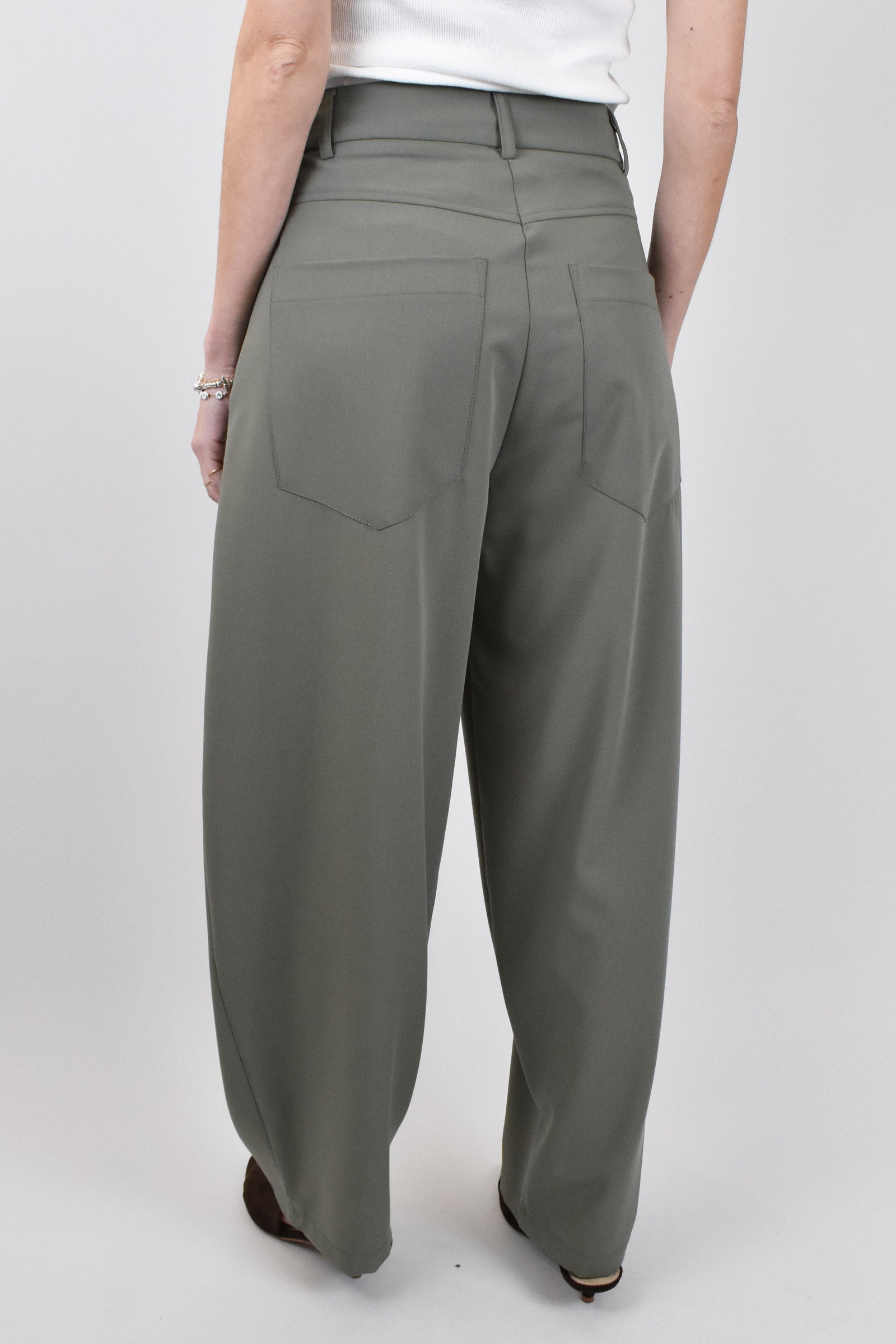 Pantalone barrell melange