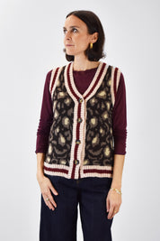 Gilet maculato bottoni