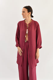 Camicia lino con collana