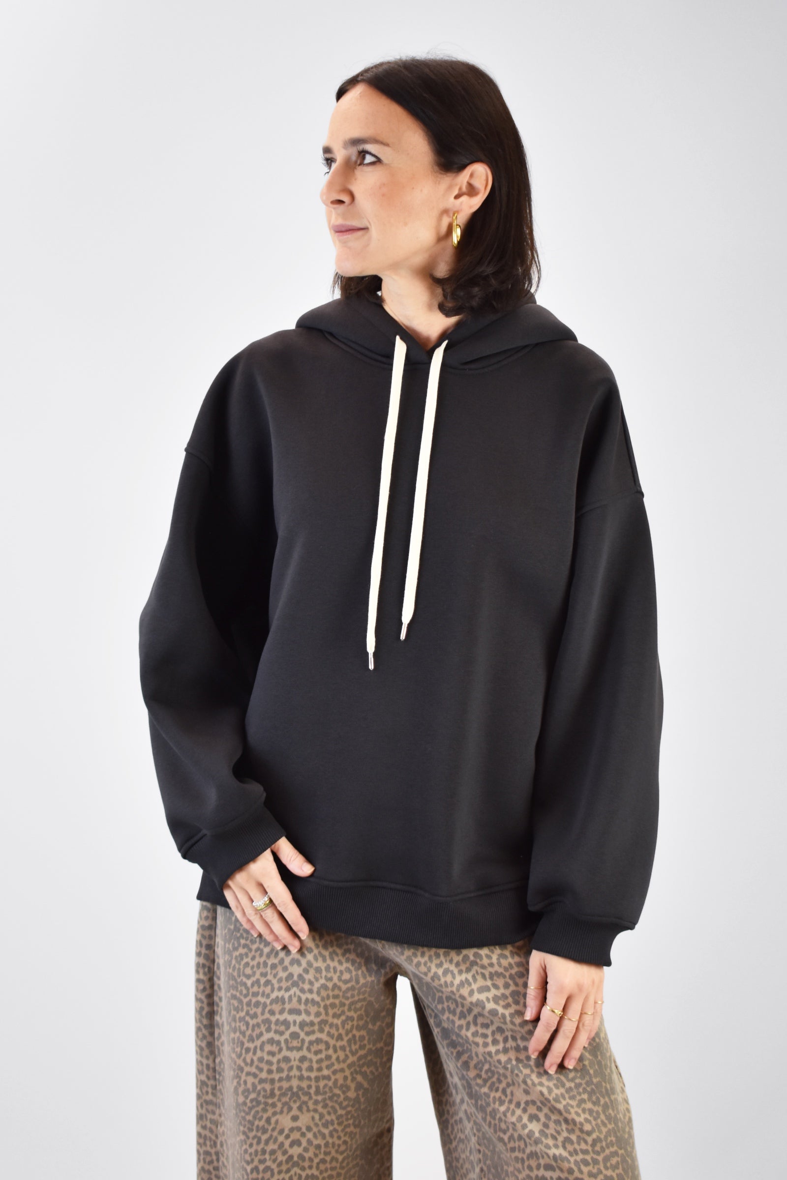 Felpa morbida con cappuccio