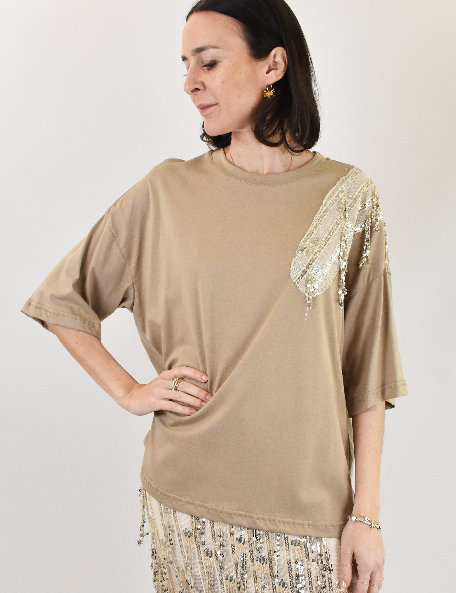 T-Shirt con paillettes