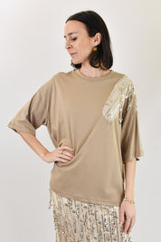 T-Shirt con paillettes