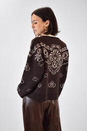 Maglia girocollo jaquard