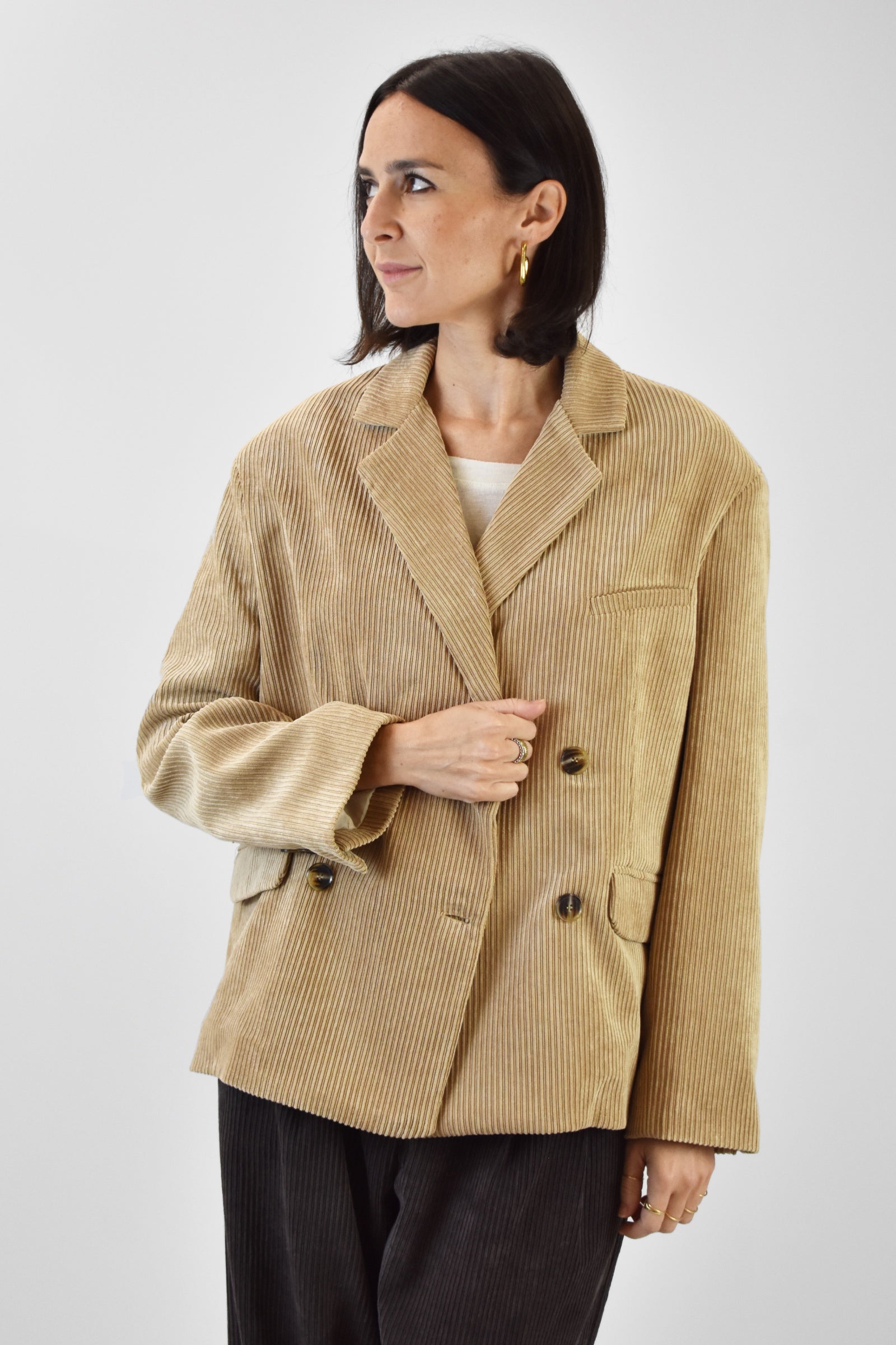 Giacca doppiopetto velluto