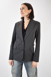 Giacca slim gessata P.Milano