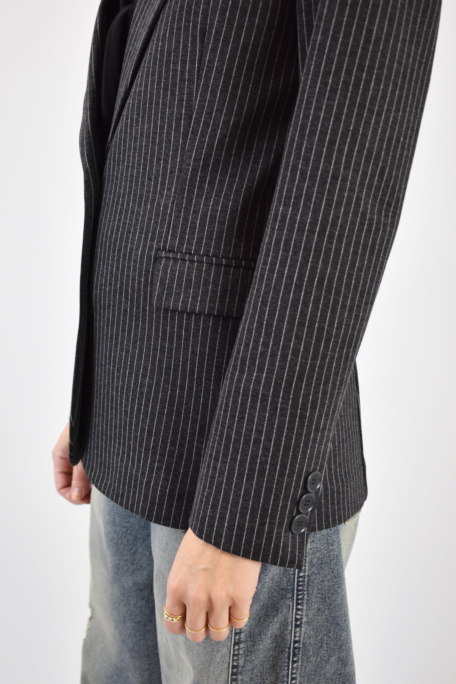 Giacca slim gessata P.Milano