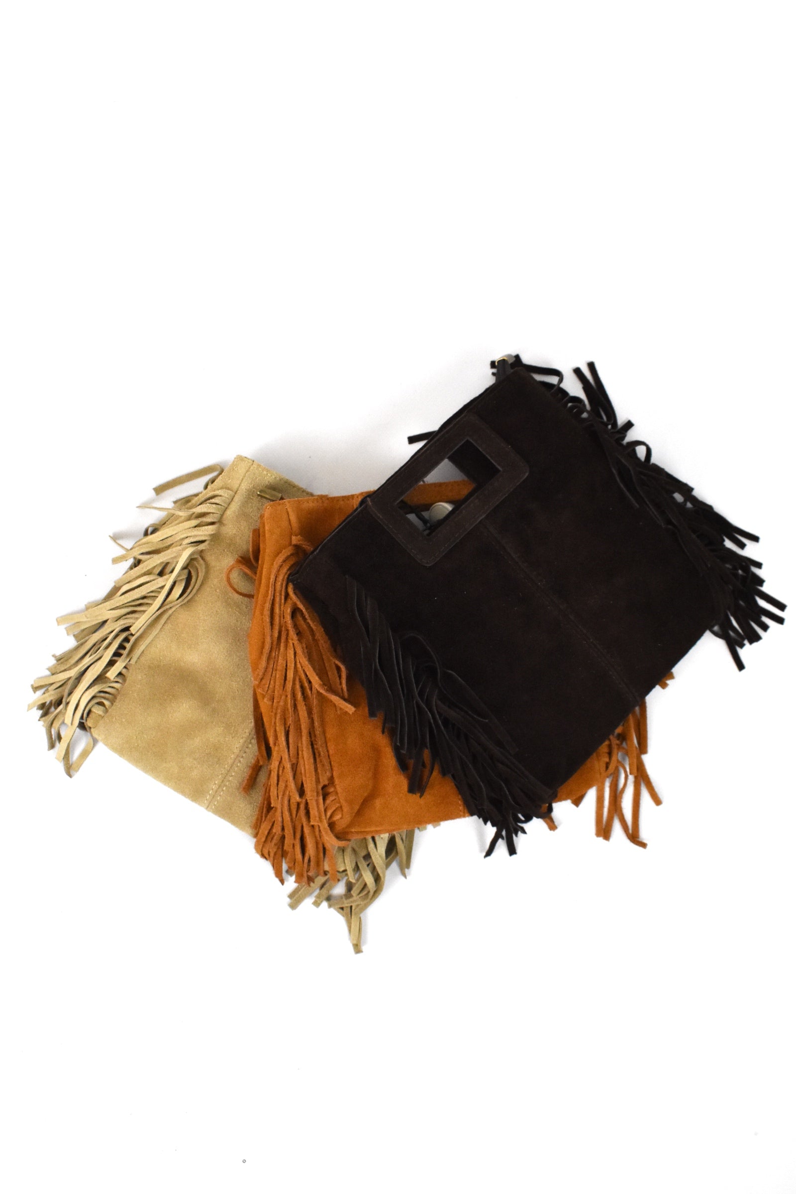 Borsa suede frange AMY