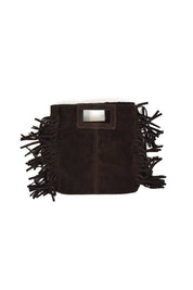 Borsa suede frange AMY