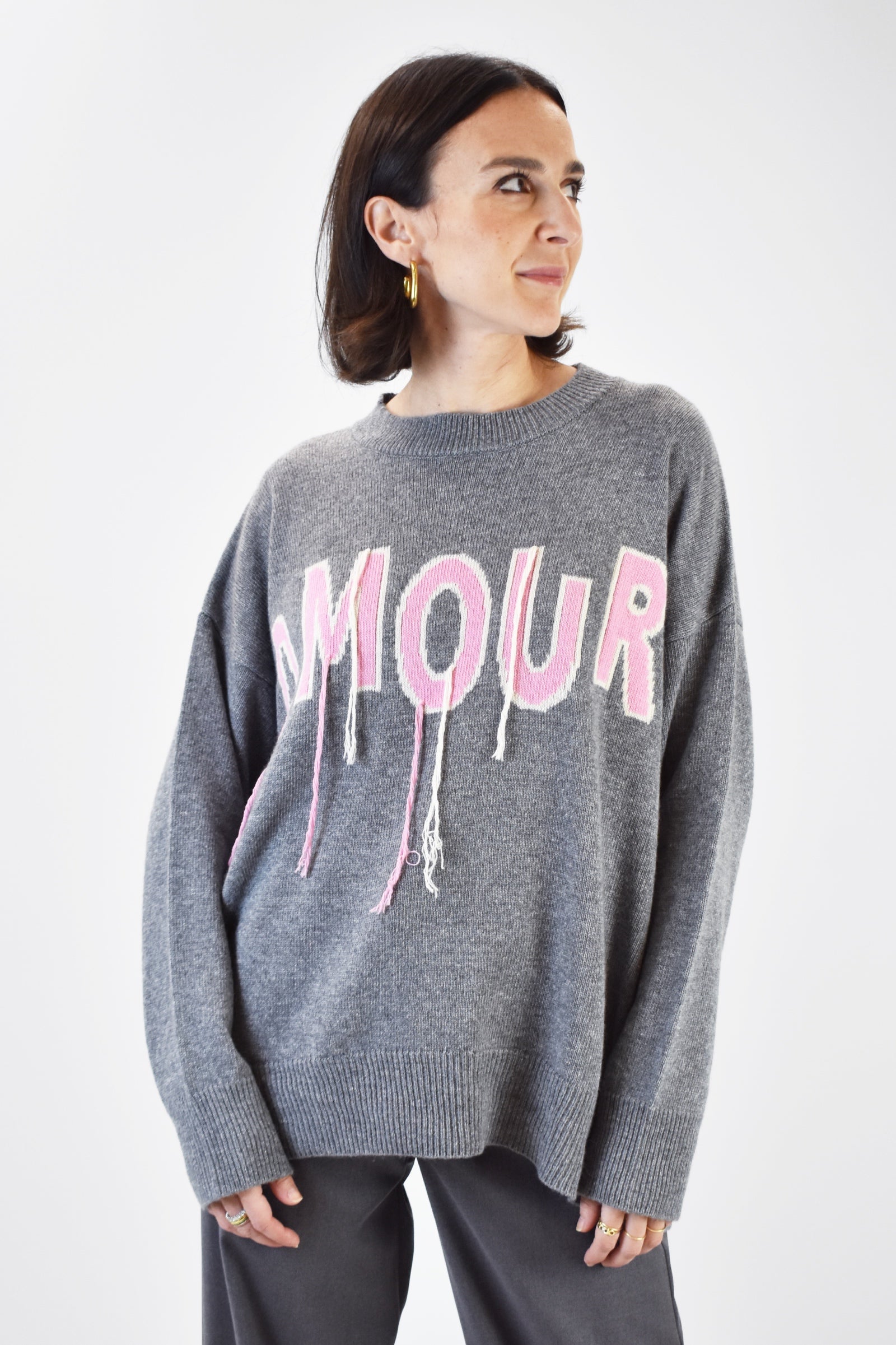 Maglia AMOUR ricamo e fili