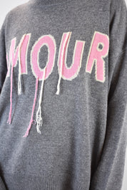 Maglia AMOUR ricamo e fili