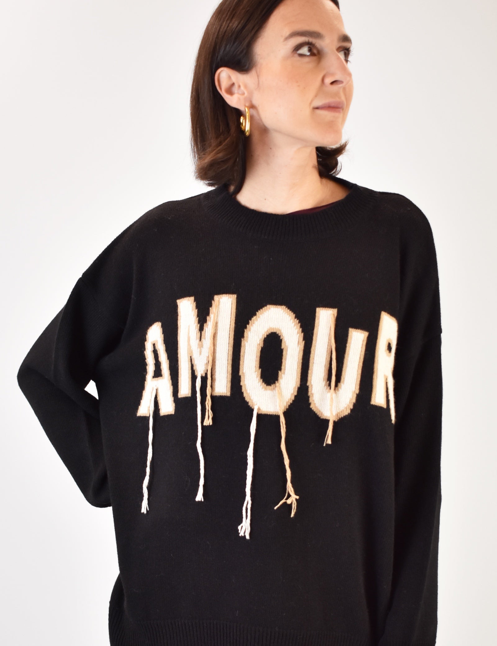 Maglia AMOUR ricamo e fili