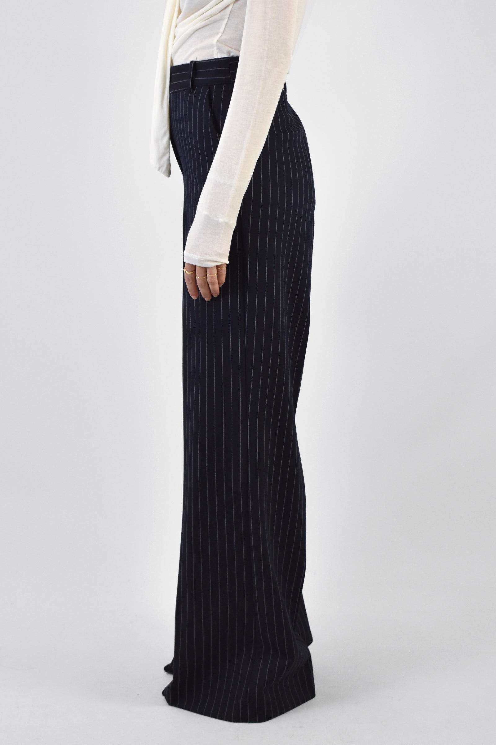 Pantalone palazzo gessato