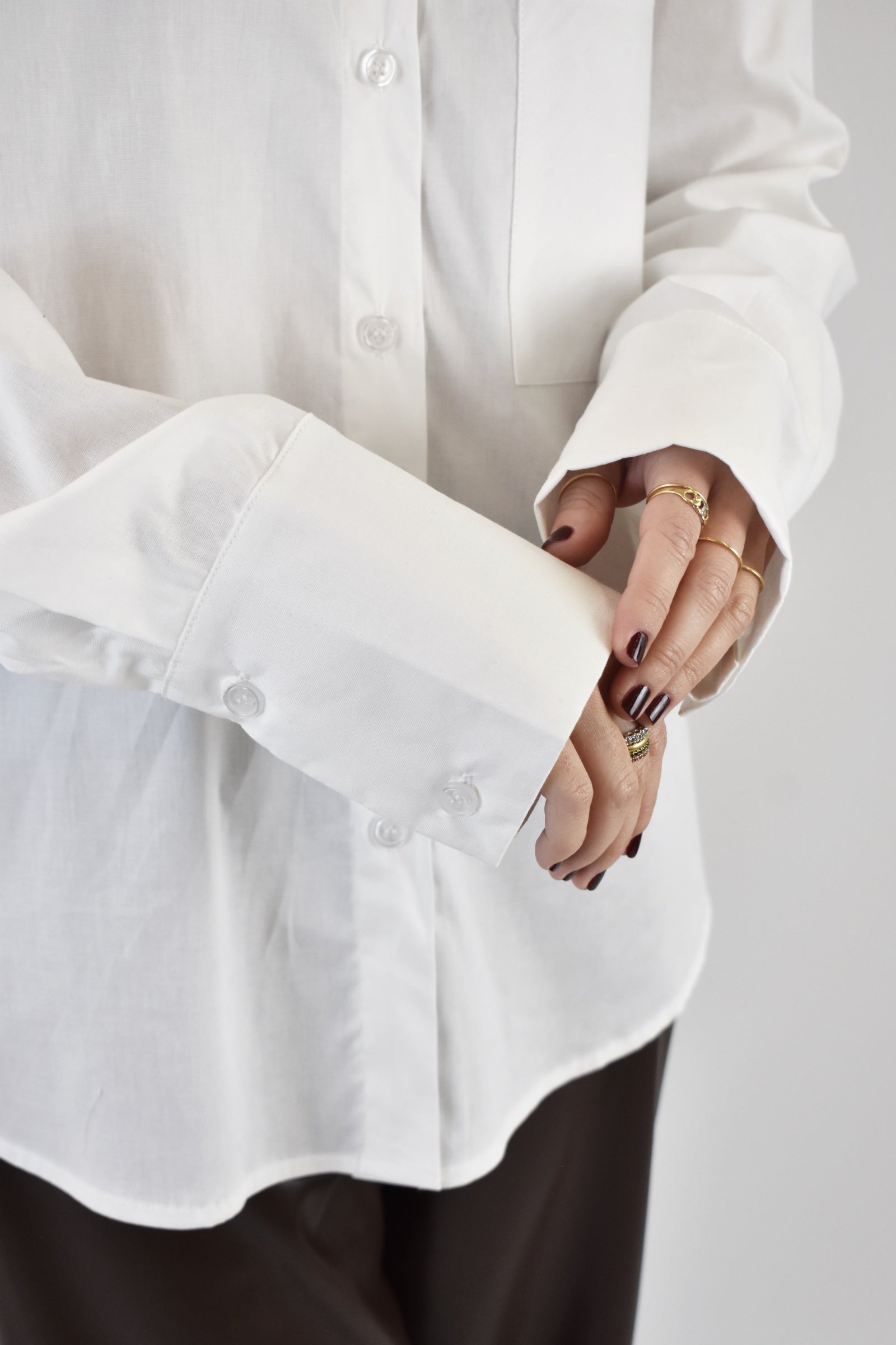 Camicia over cotone e tasca