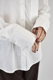 Camicia over cotone e tasca