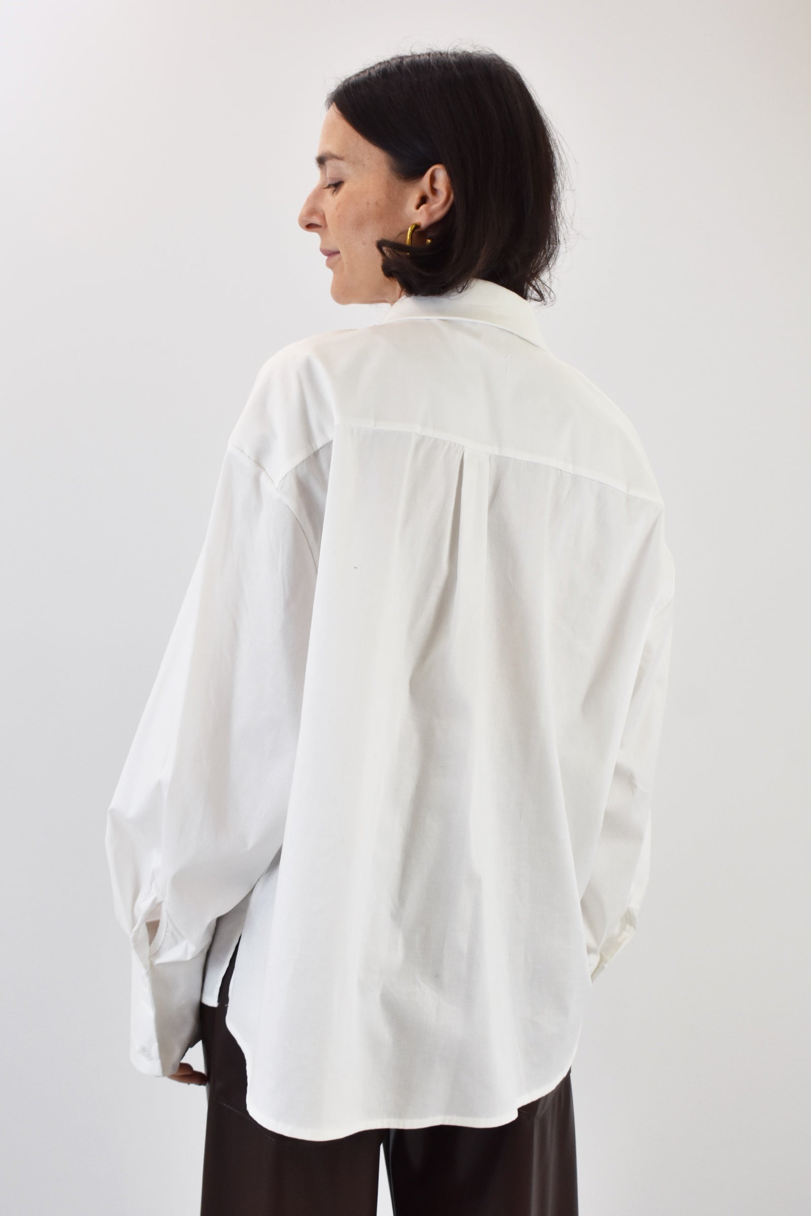 Camicia over cotone e tasca