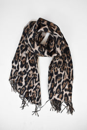 sciarpa, foto frontale di sciarpa, sciarpa maculata, sciarpa leopardata, sciarpa da donna, foto di sciarpa arrotolata, vicolo, sciarpa vicolo