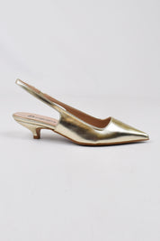 Slingback a punta laminata