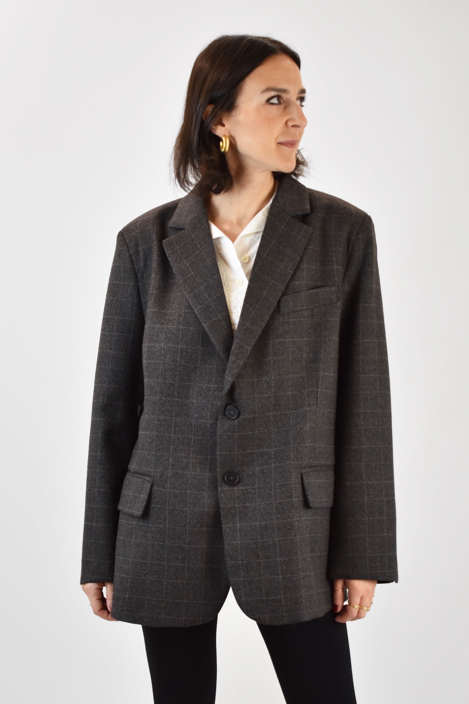 Giacca quadri doppia chiusura