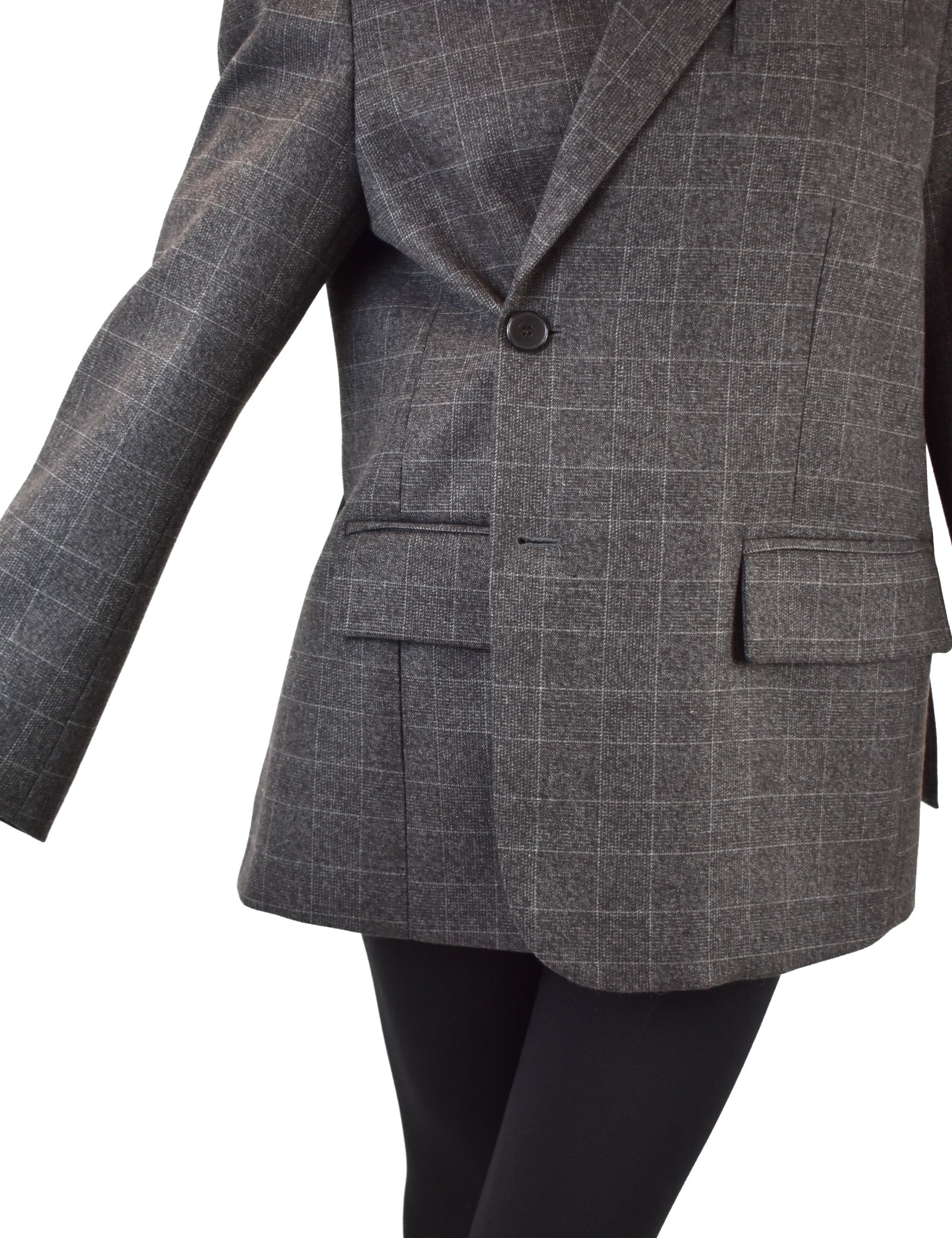 Giacca quadri foto dettaglio, giacca Vicolo, TF1870, giacca tessuto quadri, giacca doppia abbottonatura, TF1870