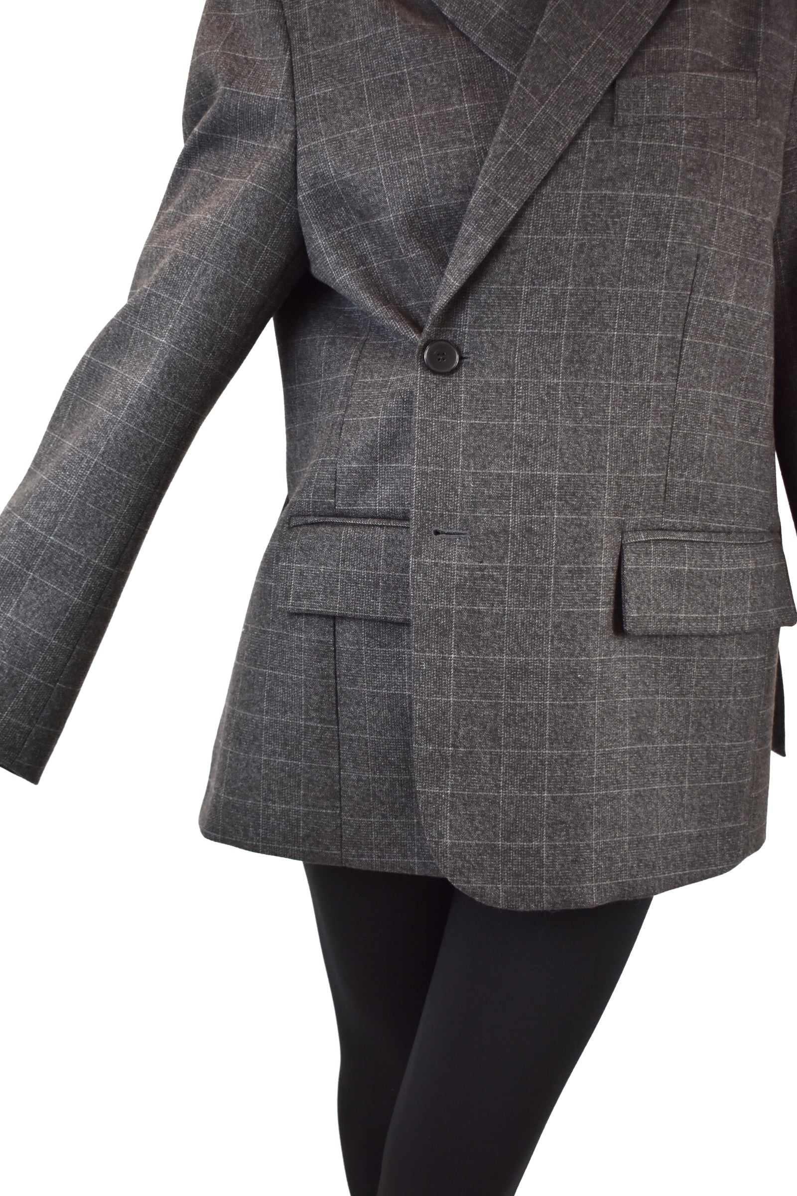 Giacca quadri foto dettaglio, giacca Vicolo, TF1870, giacca tessuto quadri, giacca doppia abbottonatura, TF1870