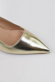 Slingback a punta laminata