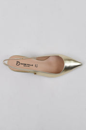 Slingback a punta laminata