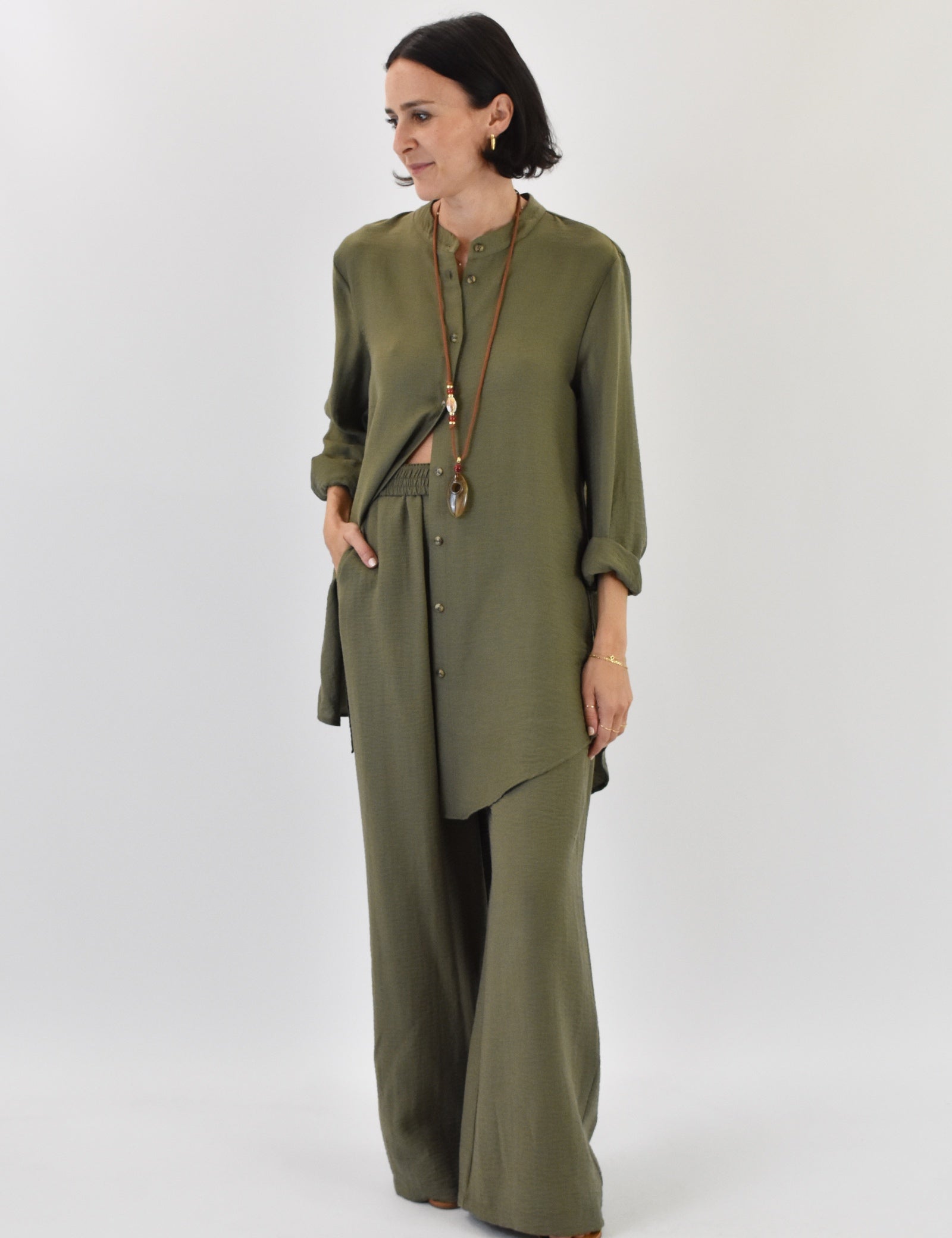 Pantalone ampio lino