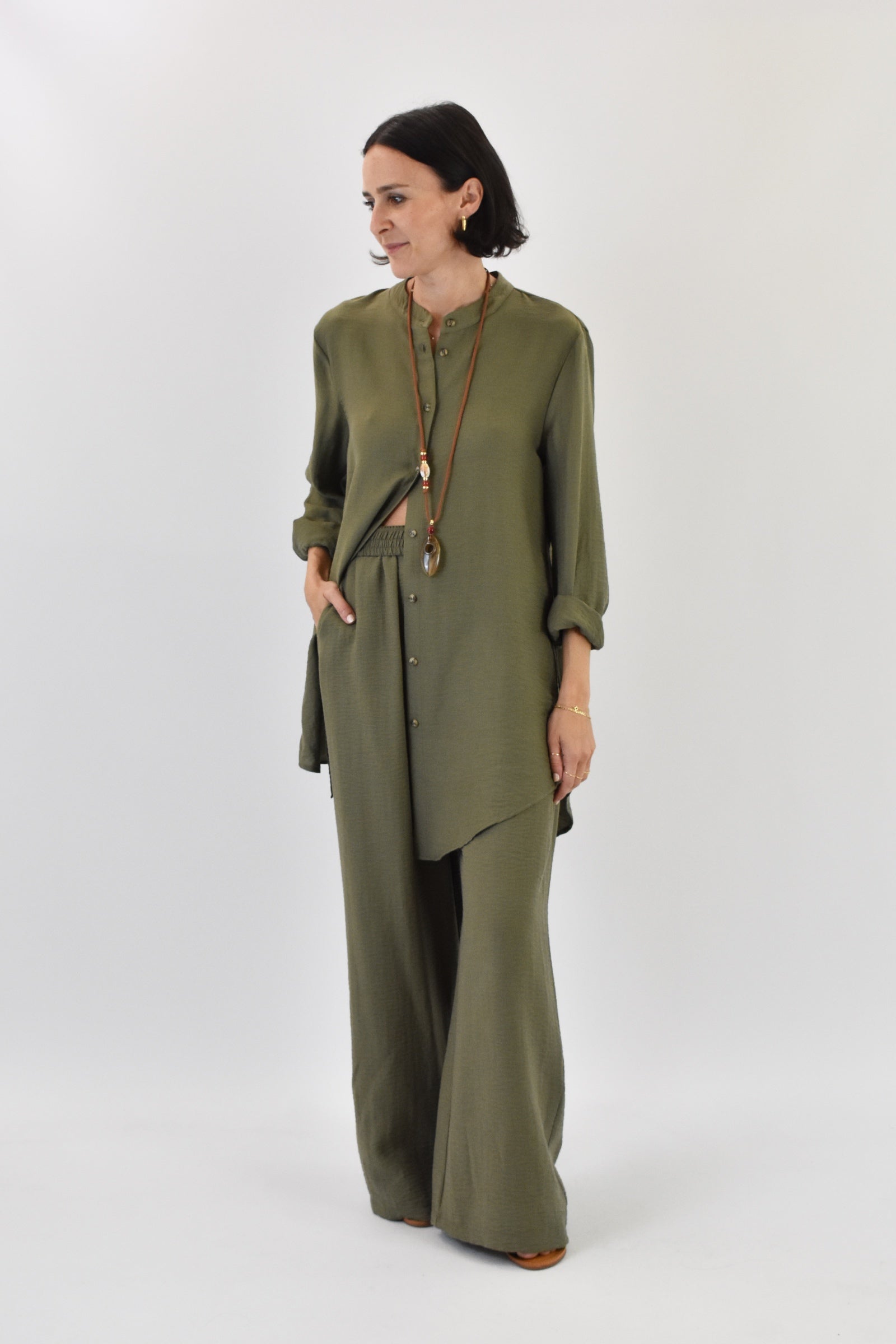 Pantalone ampio lino